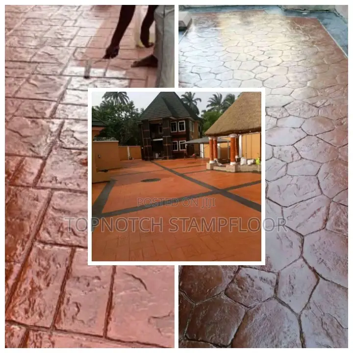 Glowing Concrete Floor Design Stamp Concrete