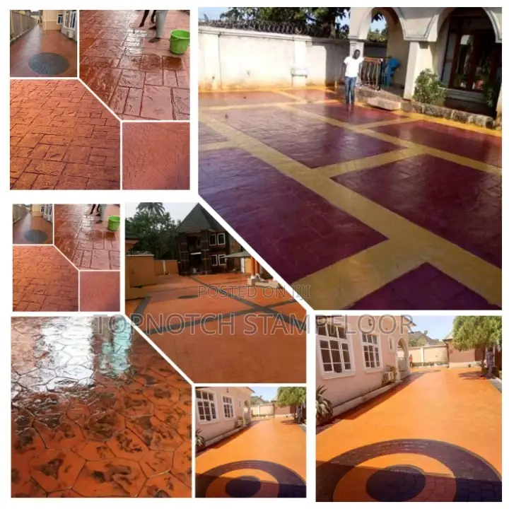 Glowing Concrete Floor Design Stamp Concrete