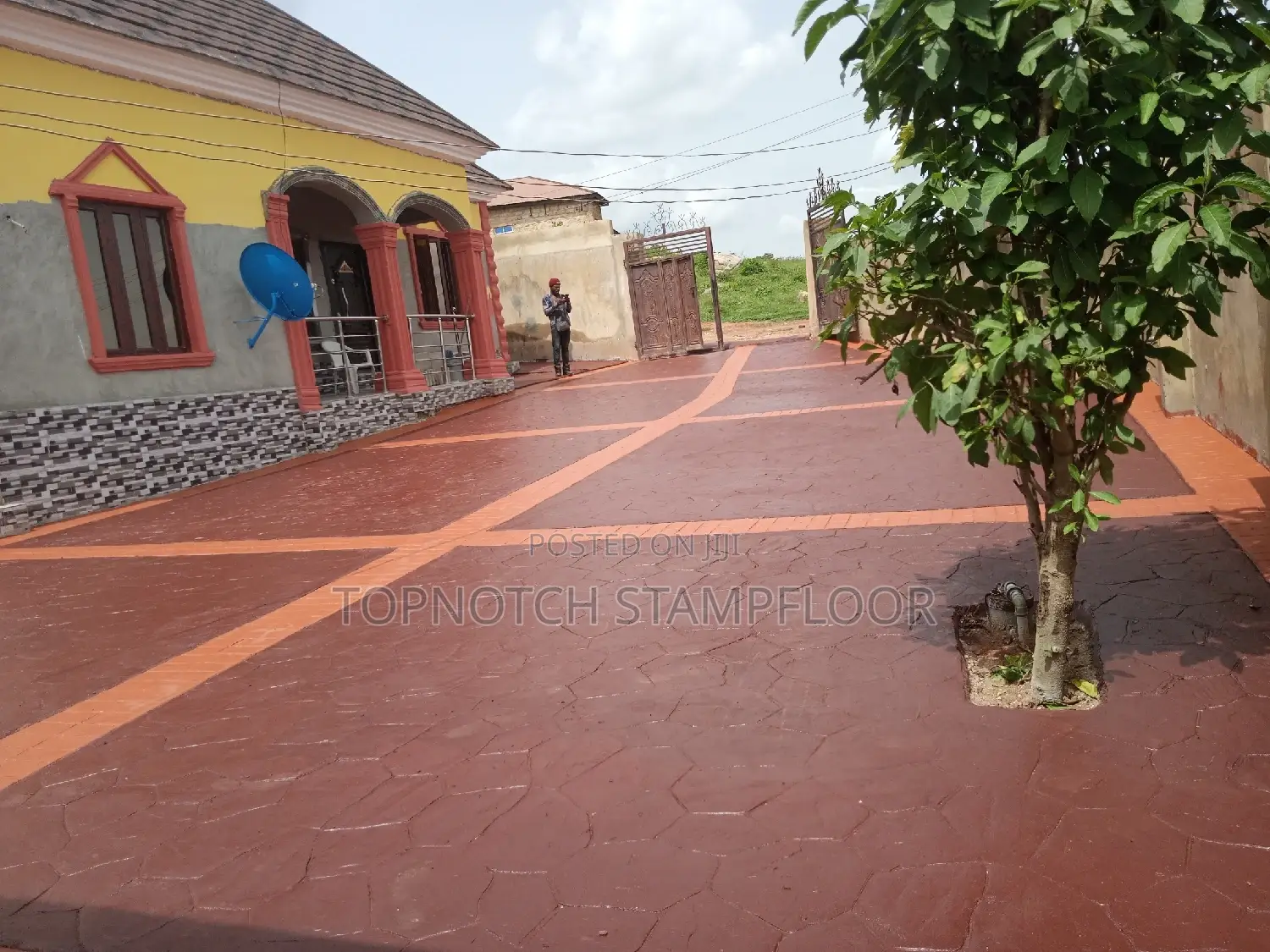 Furnished Concrete Stamp Floor