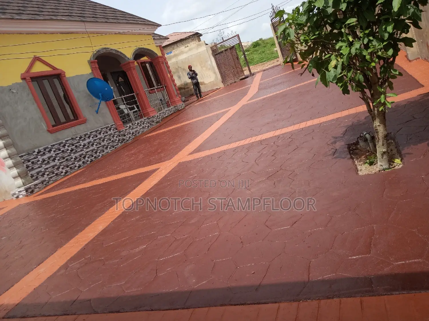 Furnished Concrete Stamp Floor