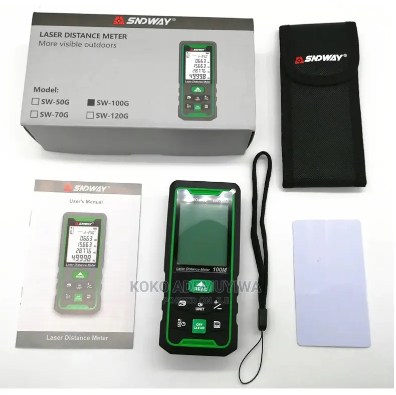 100m Outdoor Laser Distance Meter Rangefinder Digital Tape