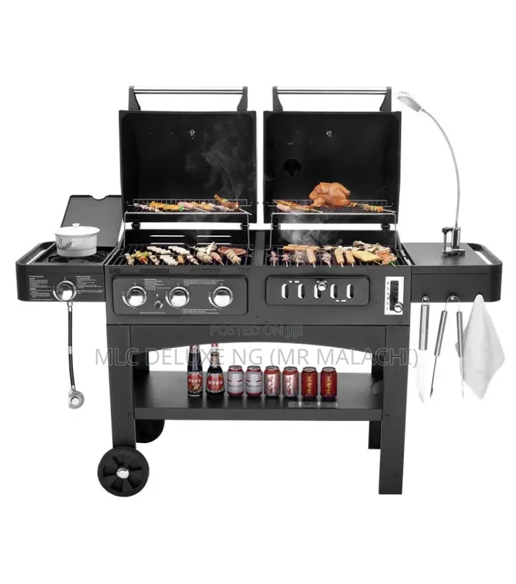 Gas and Charcoal Outdoor BBQ Griller/Barbeque Grill/Smoker