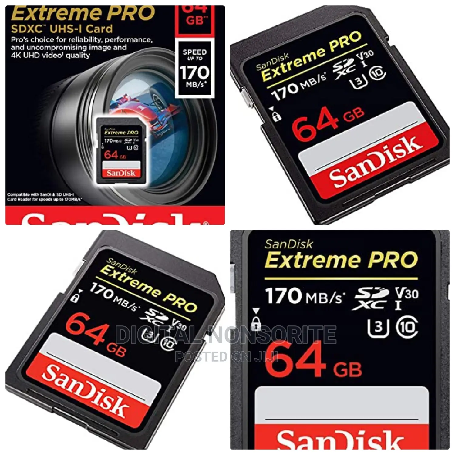 Sandisk 64gb Extremely Pro SD Card 170mb/S