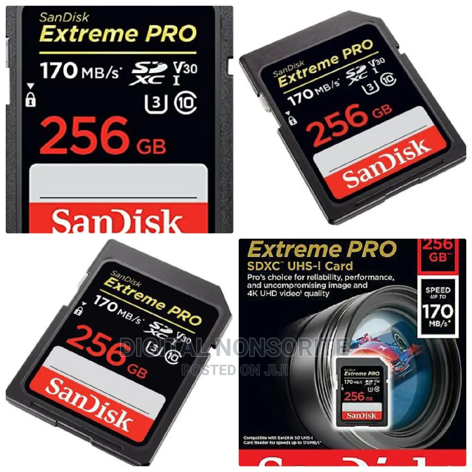 256GB Extremely Pro SD Memory Card 170mb/S 4k