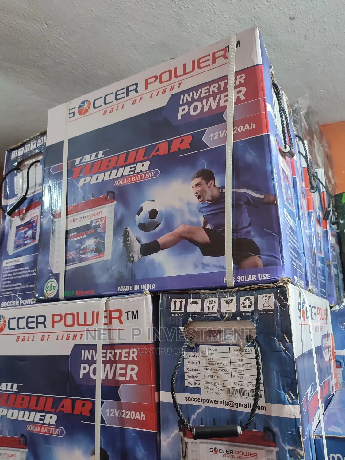 220ah Soccer Power Tubular Battery