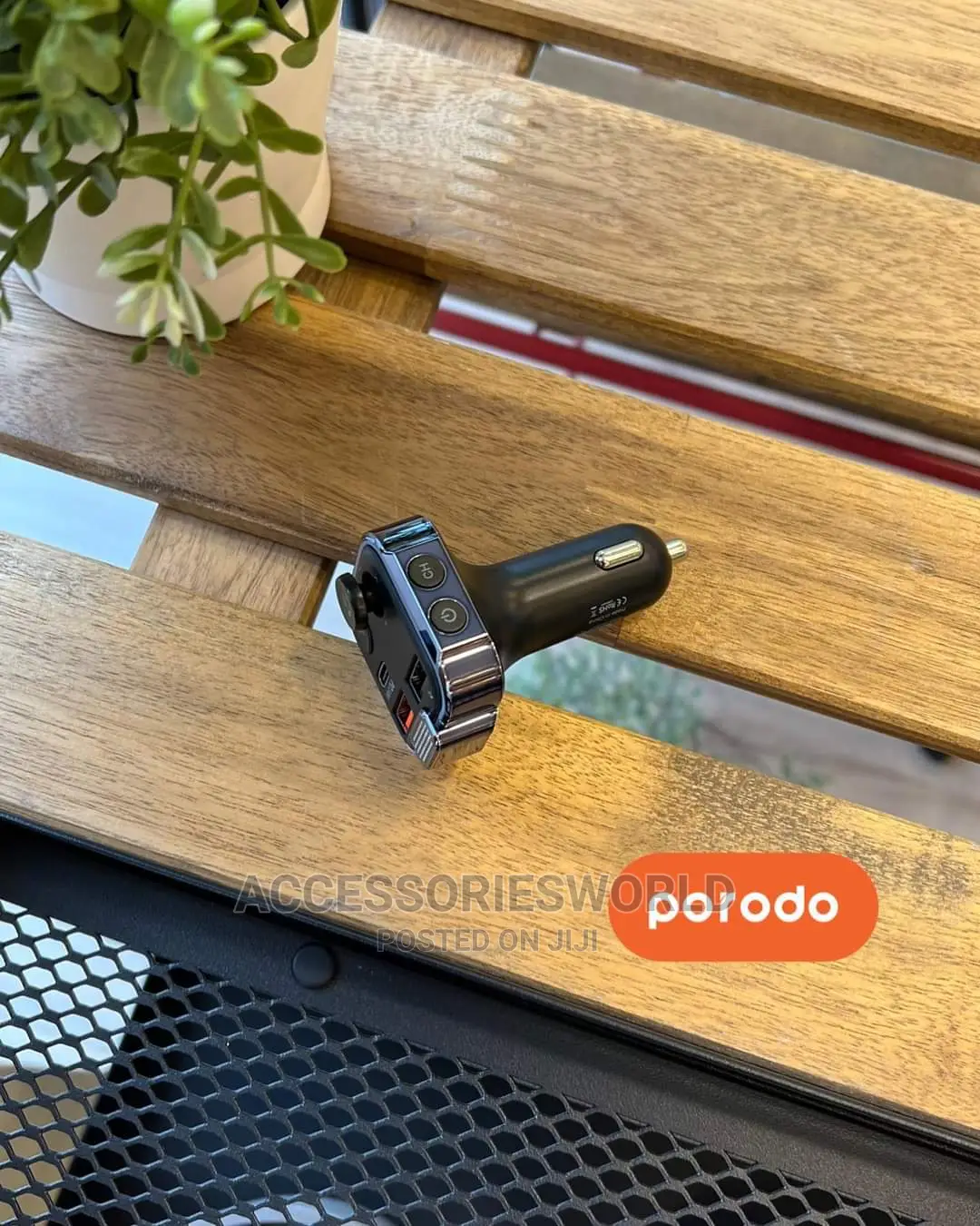Porodo Smart Car Charger FM Transmitter 24W PD Port QC 3.0