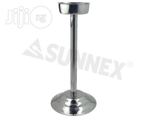 UK Stainless Steel 18/10 Wine Bucket And Stand.