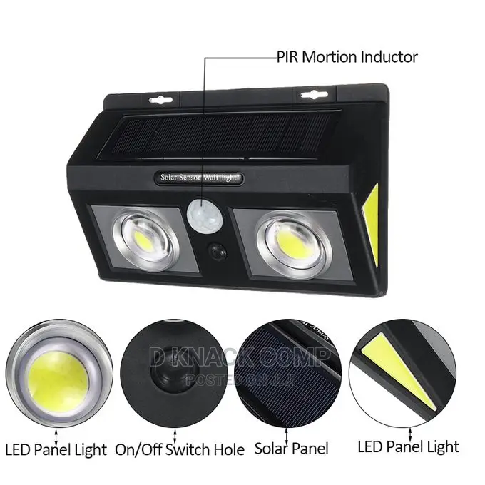 Solar Power Light PIR Motion Sensor Outdoor Wall Lamp