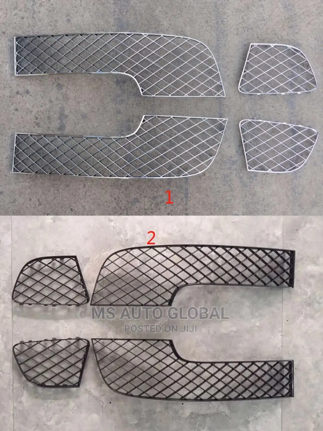 Bentley Gt and Continental Bumper Grille Black and Sliver