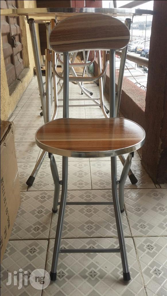 Set Wooden/Stainless Chair and Table