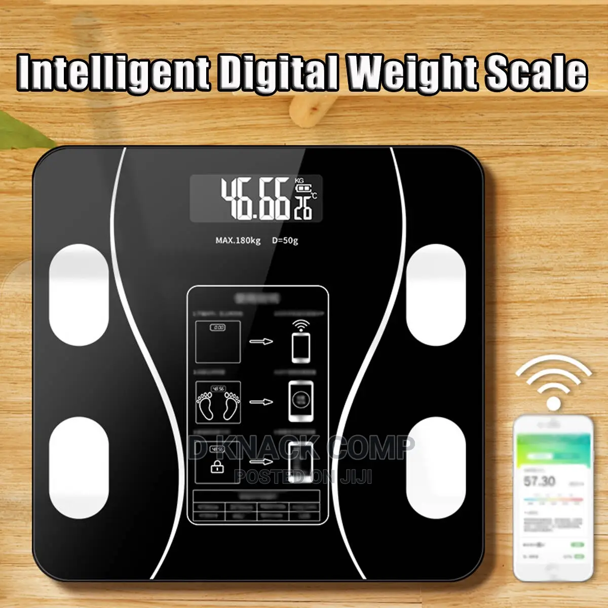Intelligent Bluetooth Digital Weight Scale - Rechargeable