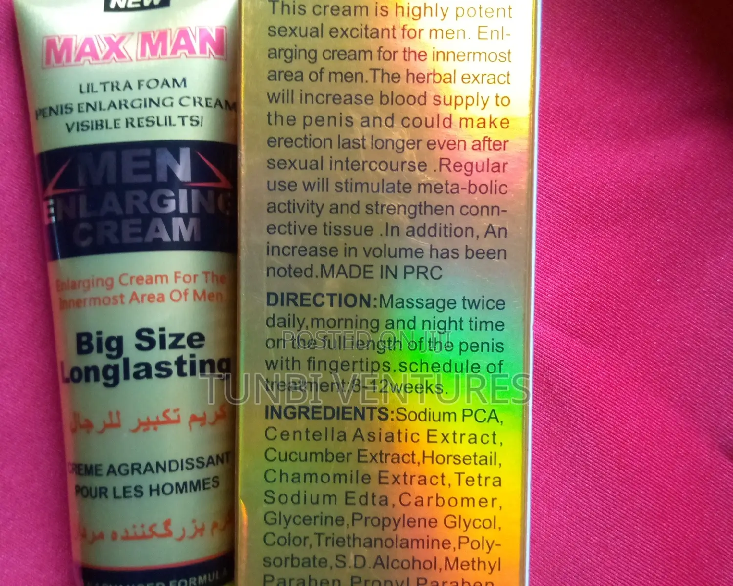 Max Man Enlargement Cream