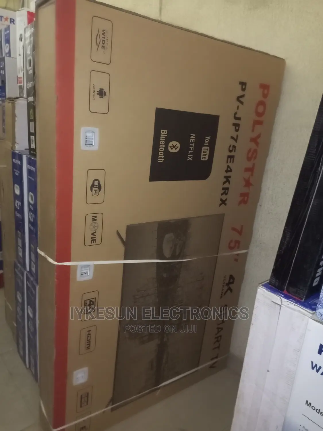 Original Polystar TV 75" LED Android Smart Netflix Youtube