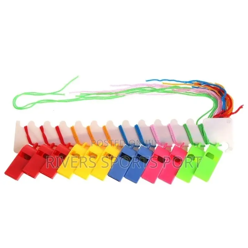 24pcs Plastic Whistle With Lanyard, Emergency Survival Call