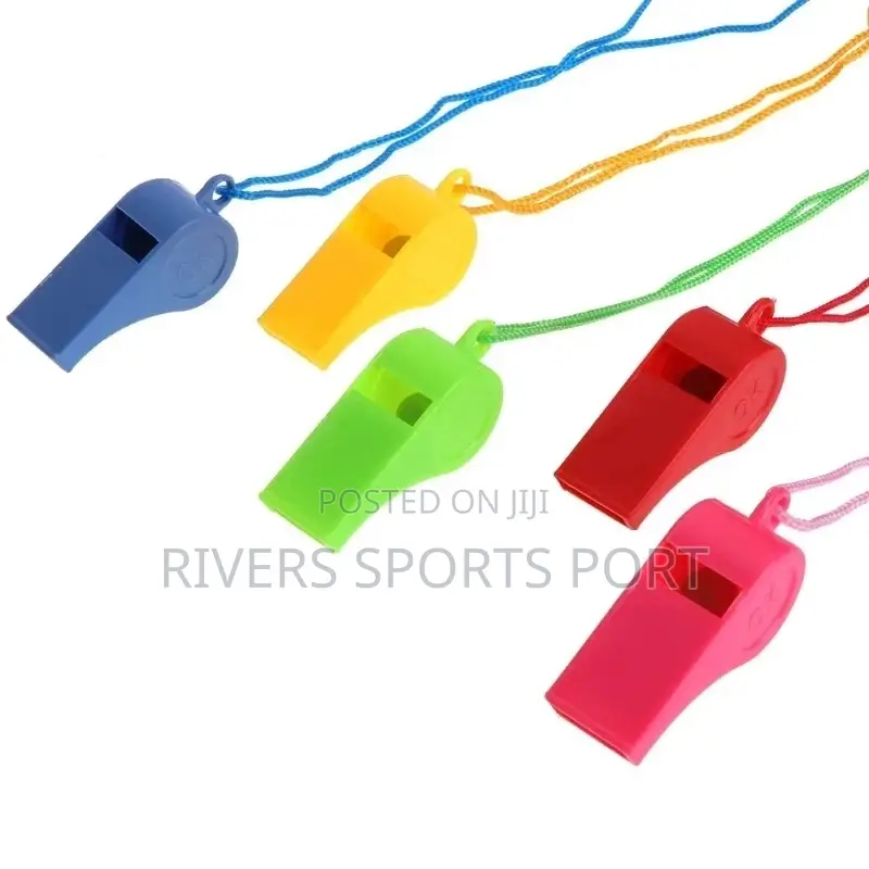 24pcs Plastic Whistle With Lanyard, Emergency Survival Call