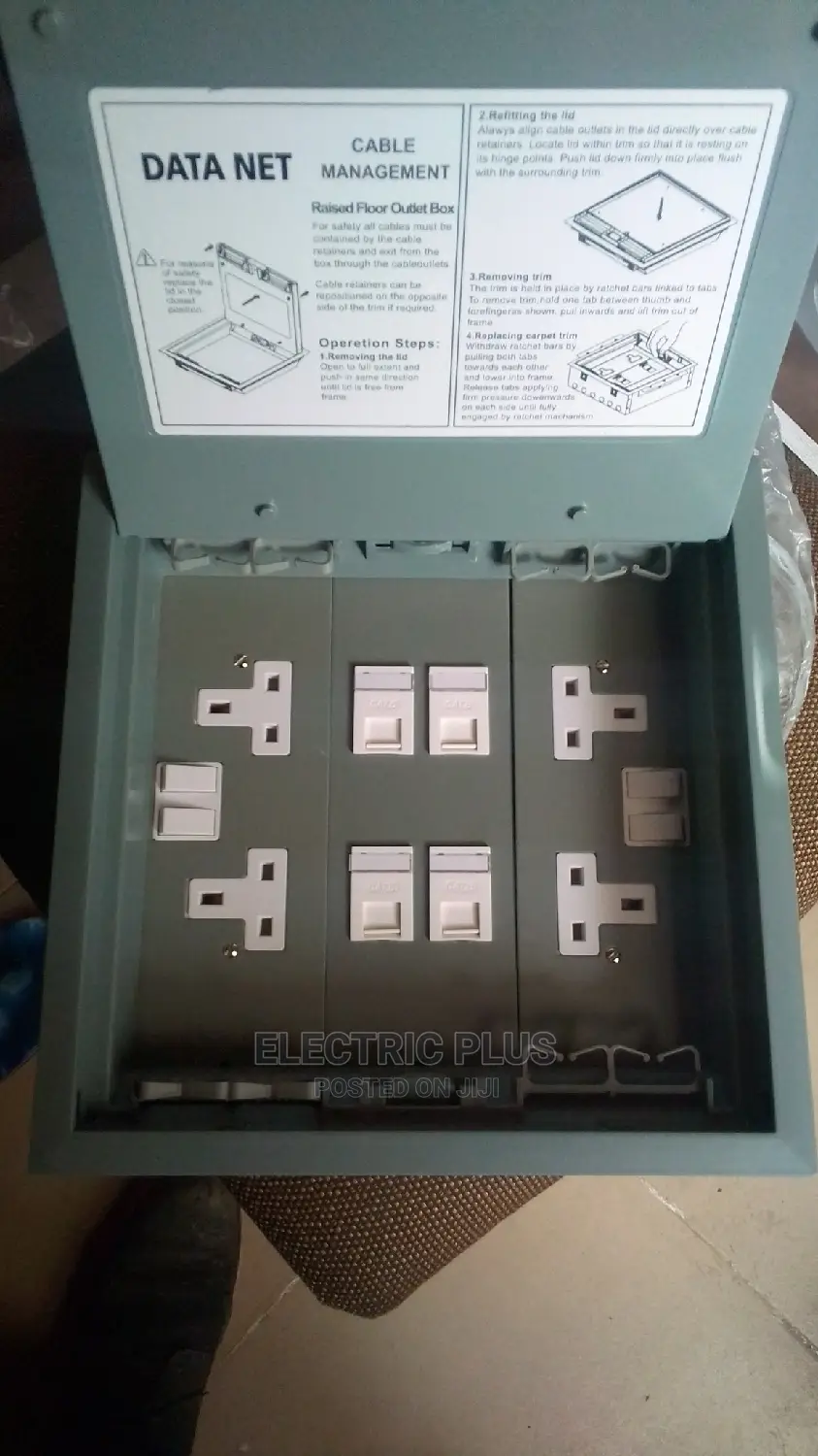 Floor Box With Data and Power