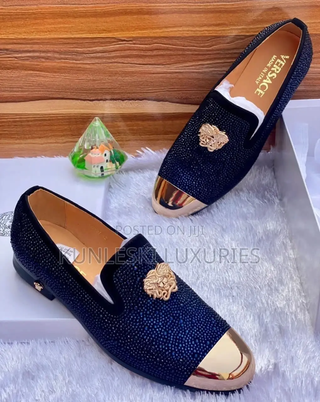 Original Versace Men Leather Loafers Shoes Available