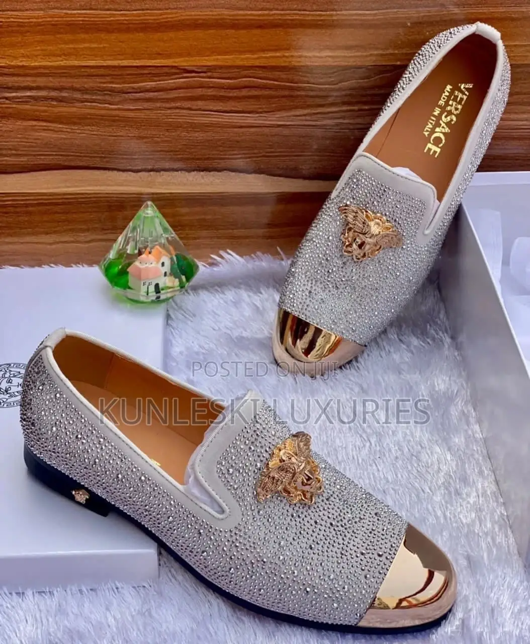Original Versace Men Leather Loafers Shoes Available