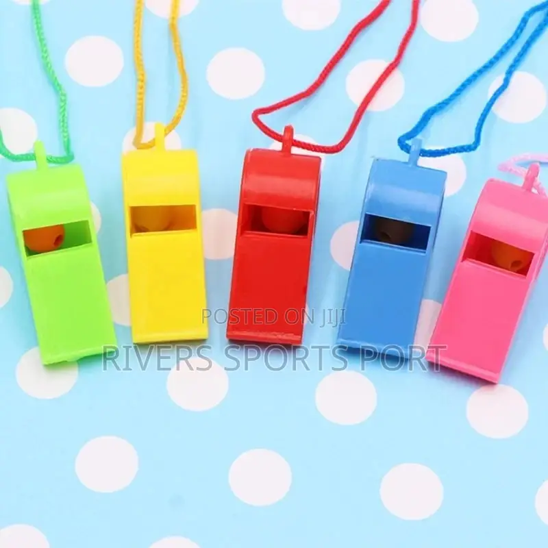 24pcs Plastic Whistle With Lanyard, Emergency Survival Call