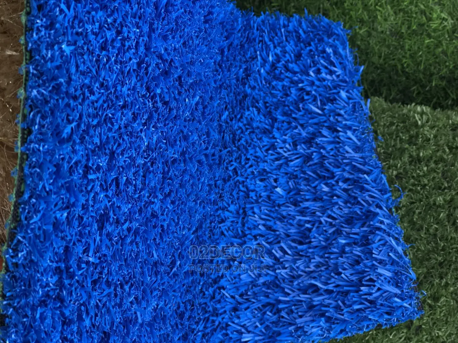 Blue Color Grass Rugs 25mm