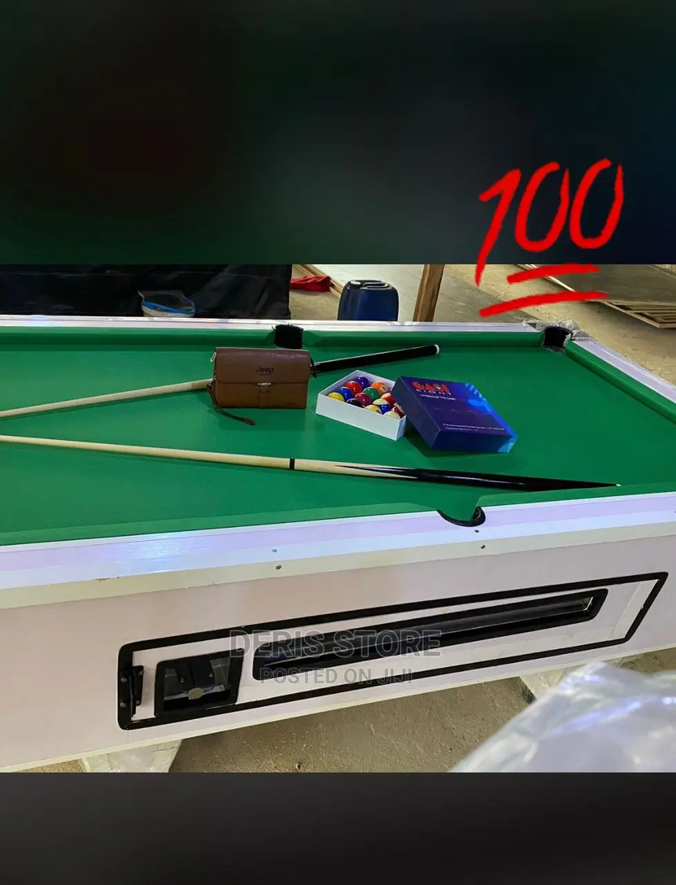 Coin Operated Marble Snooker Board With Full Accessories Non