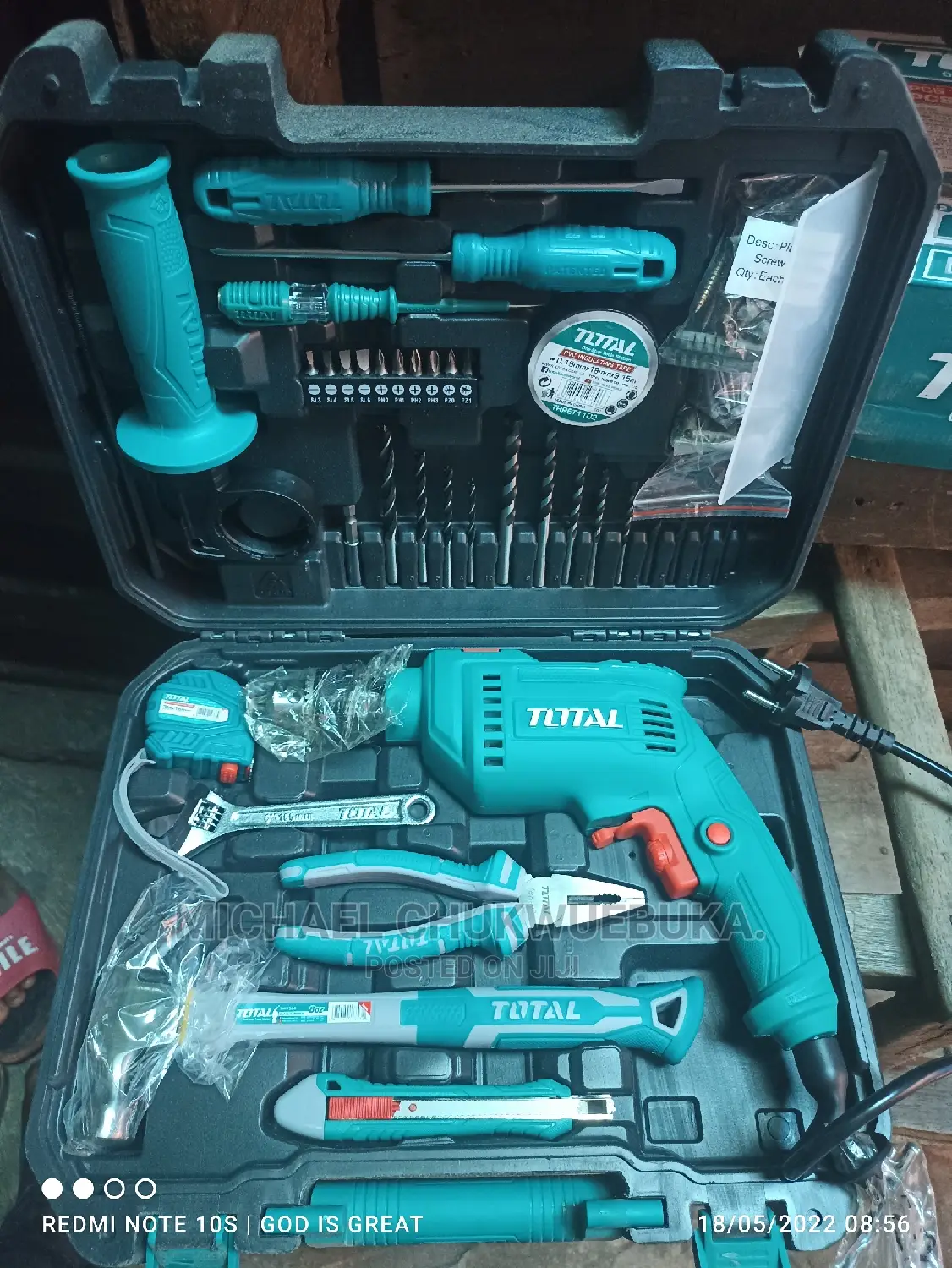 Total Tools Set With Drilling Machine