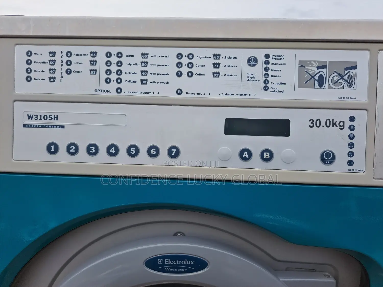 30kg Electrolux Industrial Washing Machines