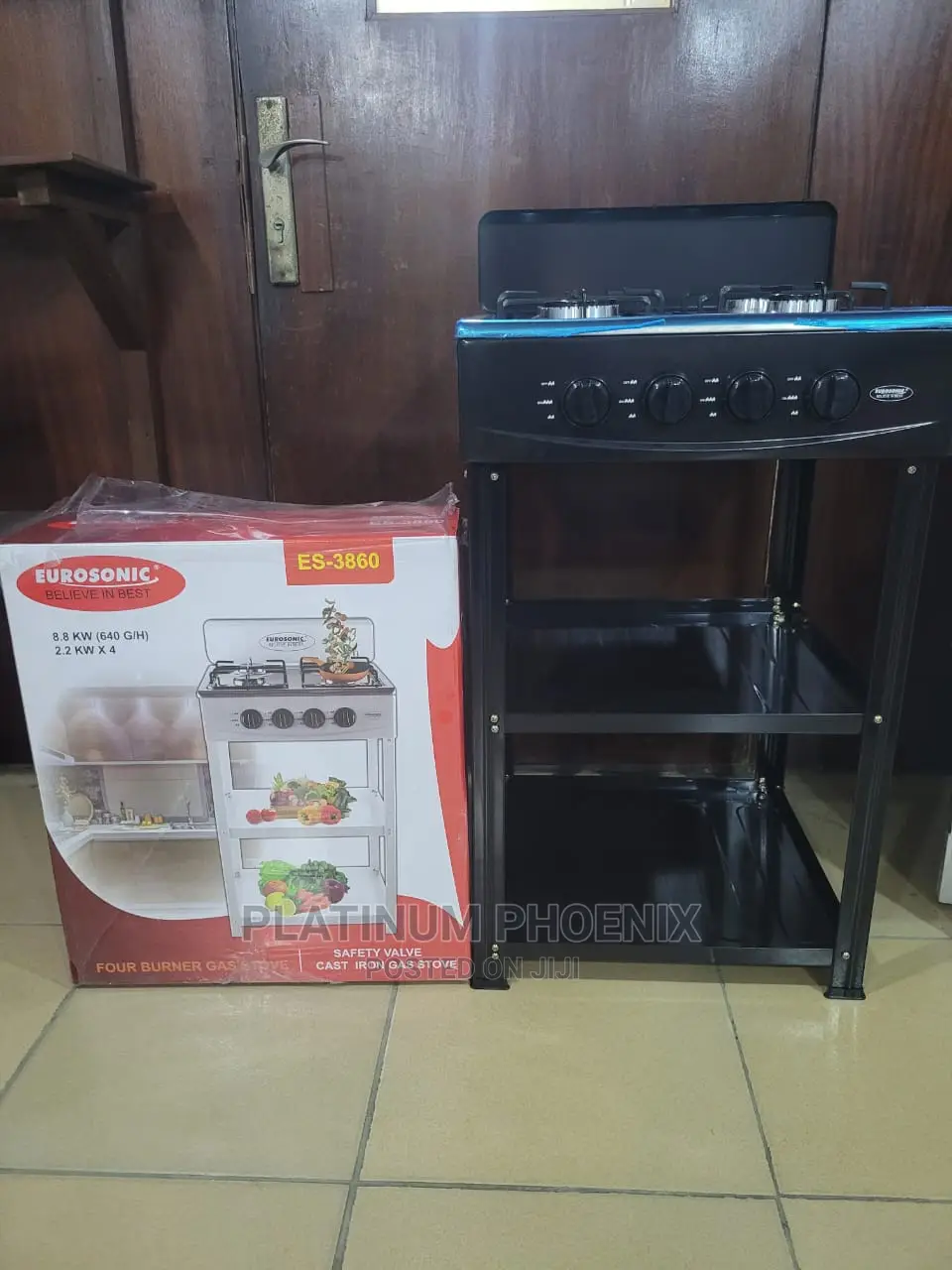 Eurosonic Four Face Standing Gas Without Oven