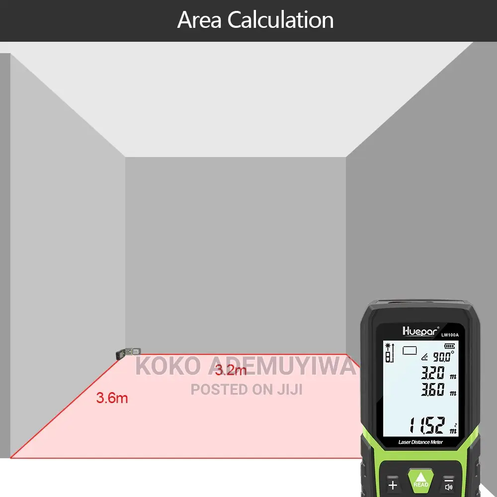 120m Laser Distance Meter With Li-Ion Battery + Angle Sensor