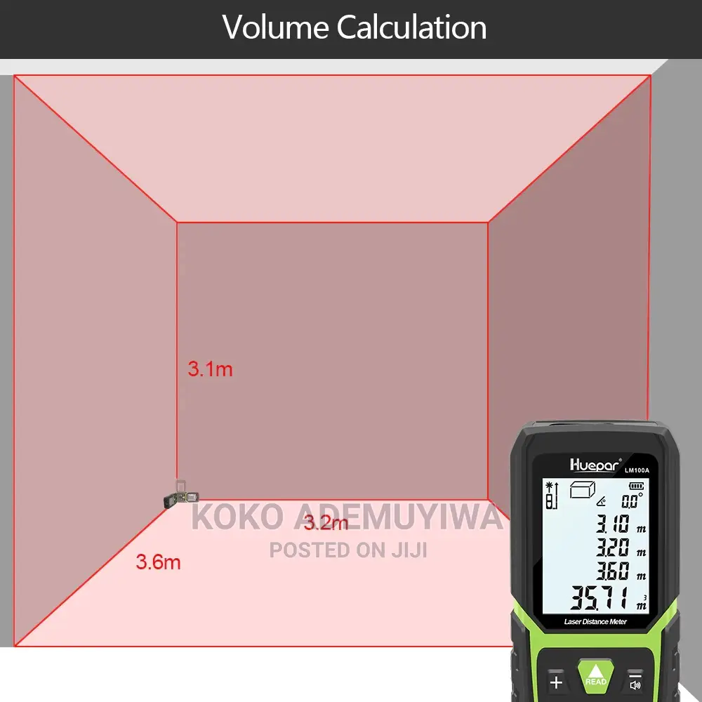 120m Laser Distance Meter With Li-Ion Battery + Angle Sensor