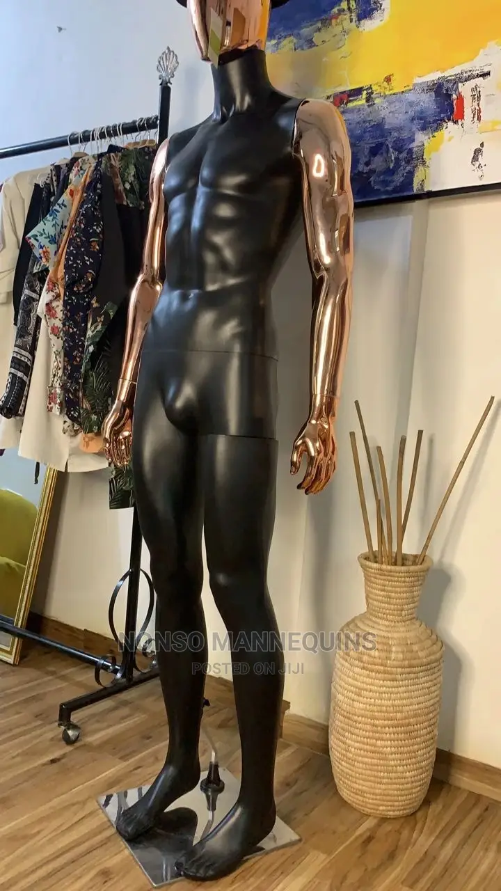 Medium Size Body Matt Black And Rose Gold Body Mannequin