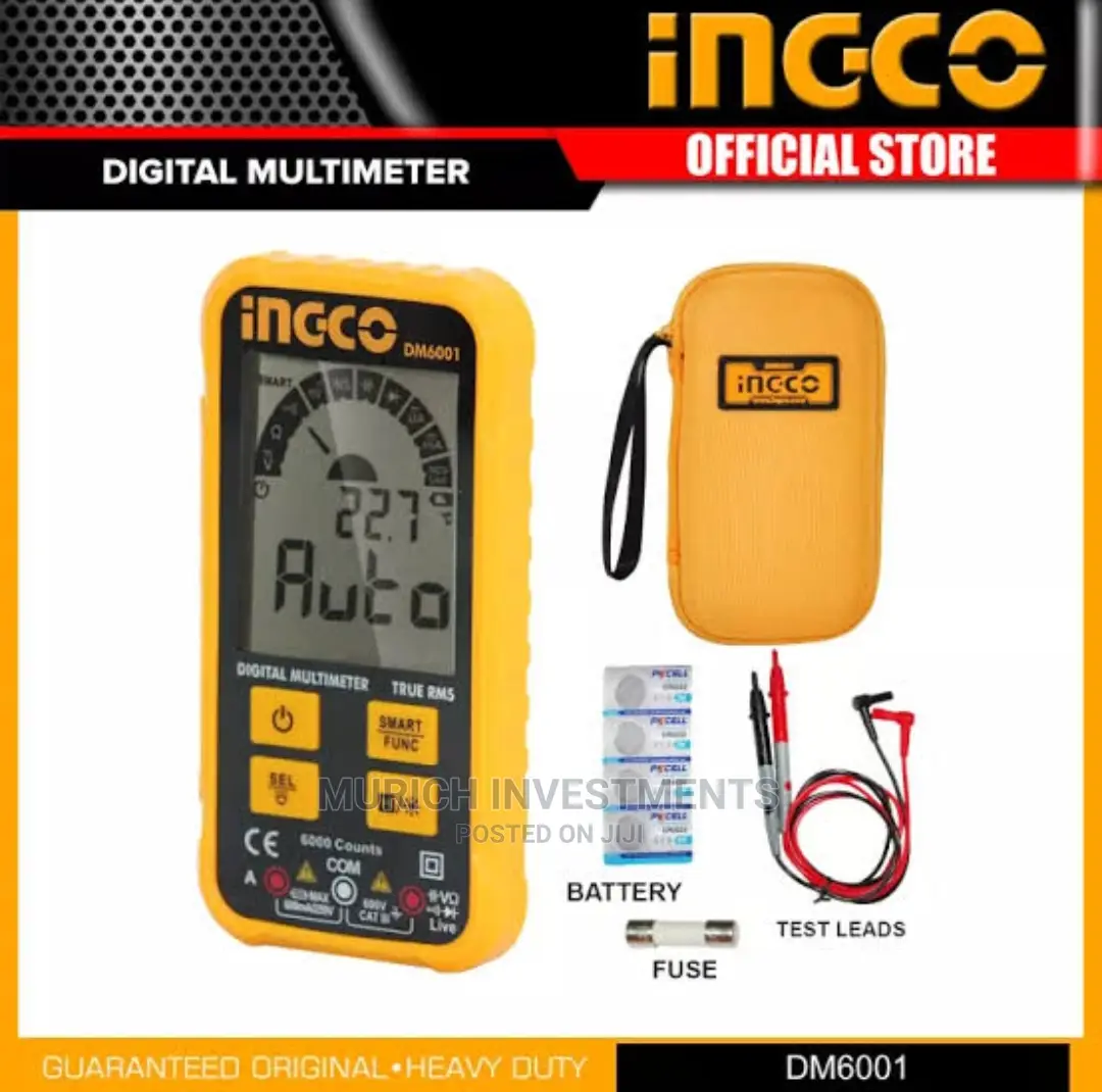 INGCO Digital Multimeter True RMS 6000 Counts DM6001
