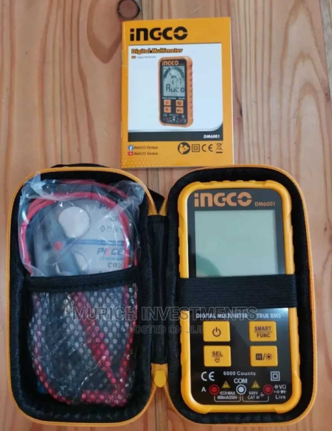 INGCO Digital Multimeter True RMS 6000 Counts DM6001