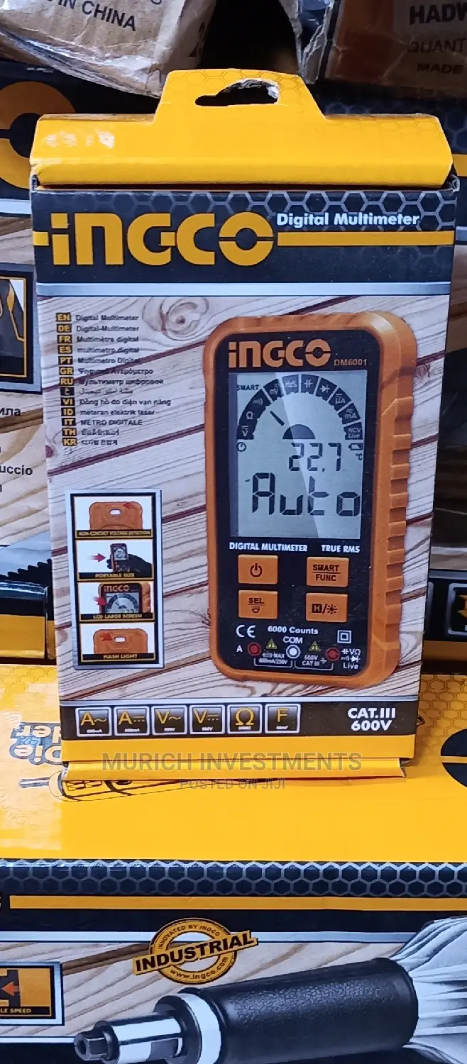 INGCO Digital Multimeter True RMS 6000 Counts DM6001