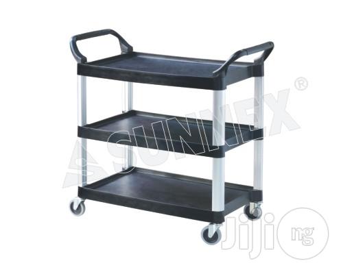Sunnex Service Trolly,Polyproplene With Alluminum Alloy Upri