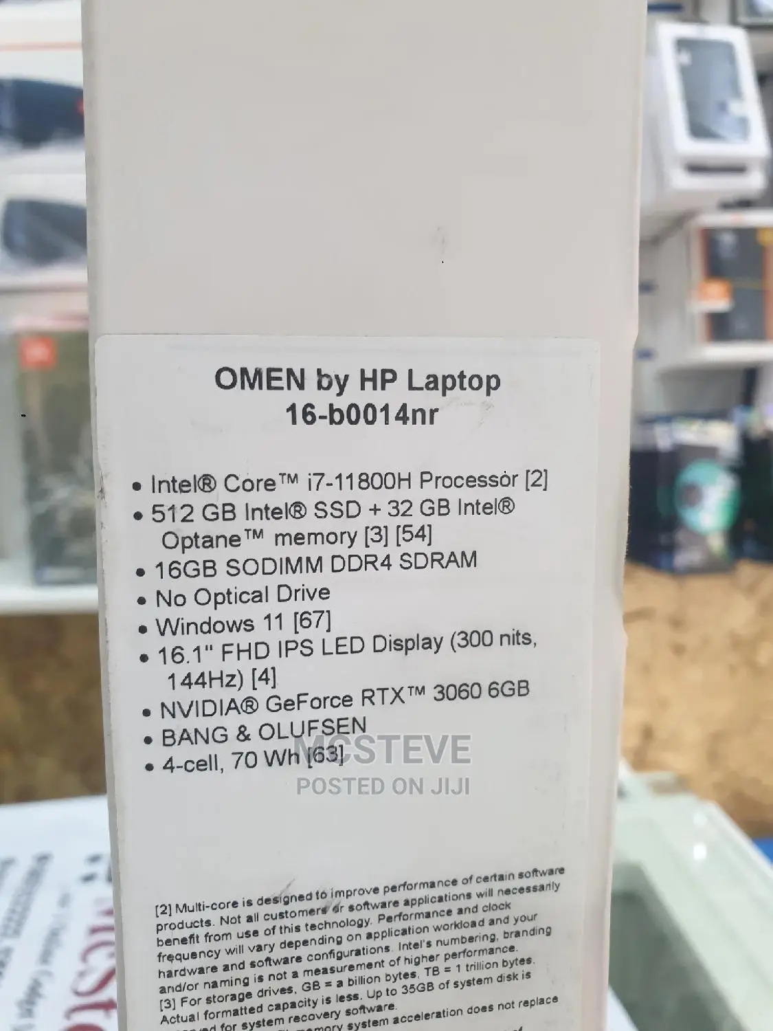New Laptop HP Omen 16 16GB Intel Core I7 SSD 512GB