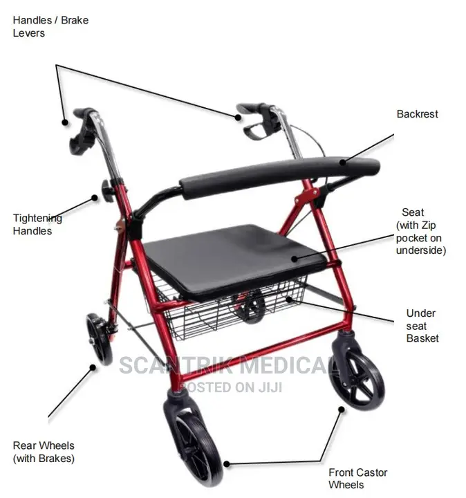 Healthcare Direct Steel Rollator Walker