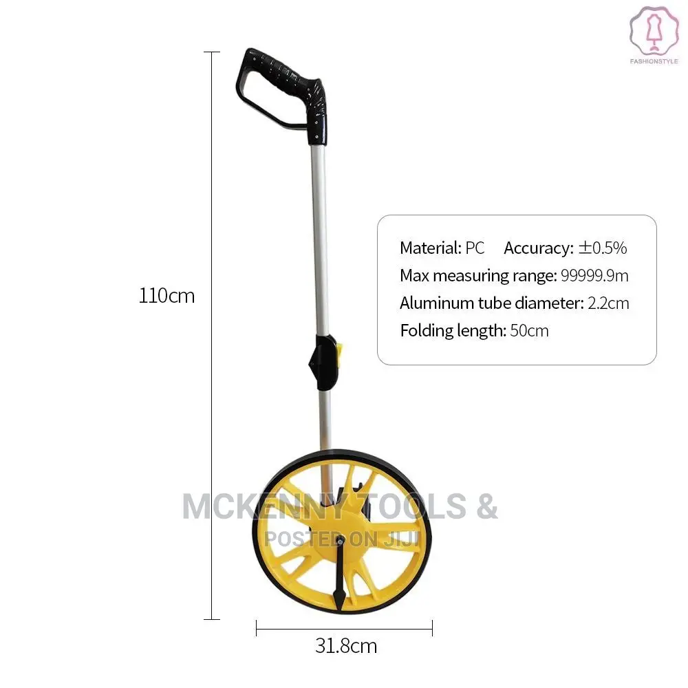 318mm Collapsible Mechanical Distance Measuring Wheel Hand