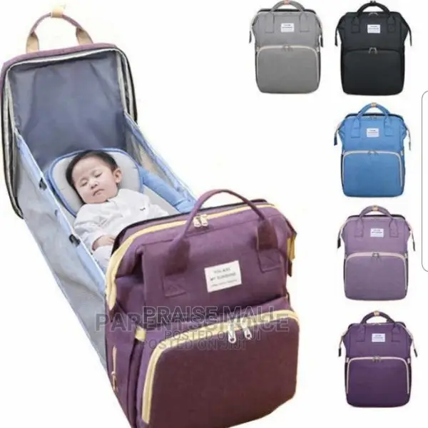 Waterproof Multipurpose Diaper Bag With Crib