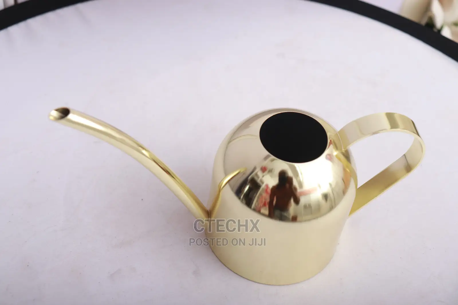 Zero Flaw Gold 350mm Long Narrow Gooseneck Kettle
