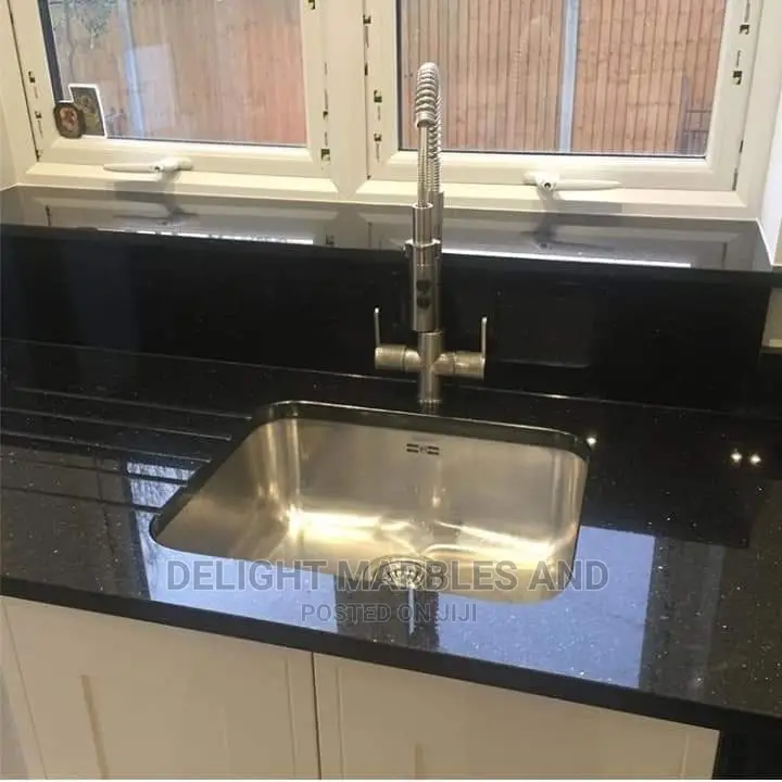 Black Galaxy Countertops Slab