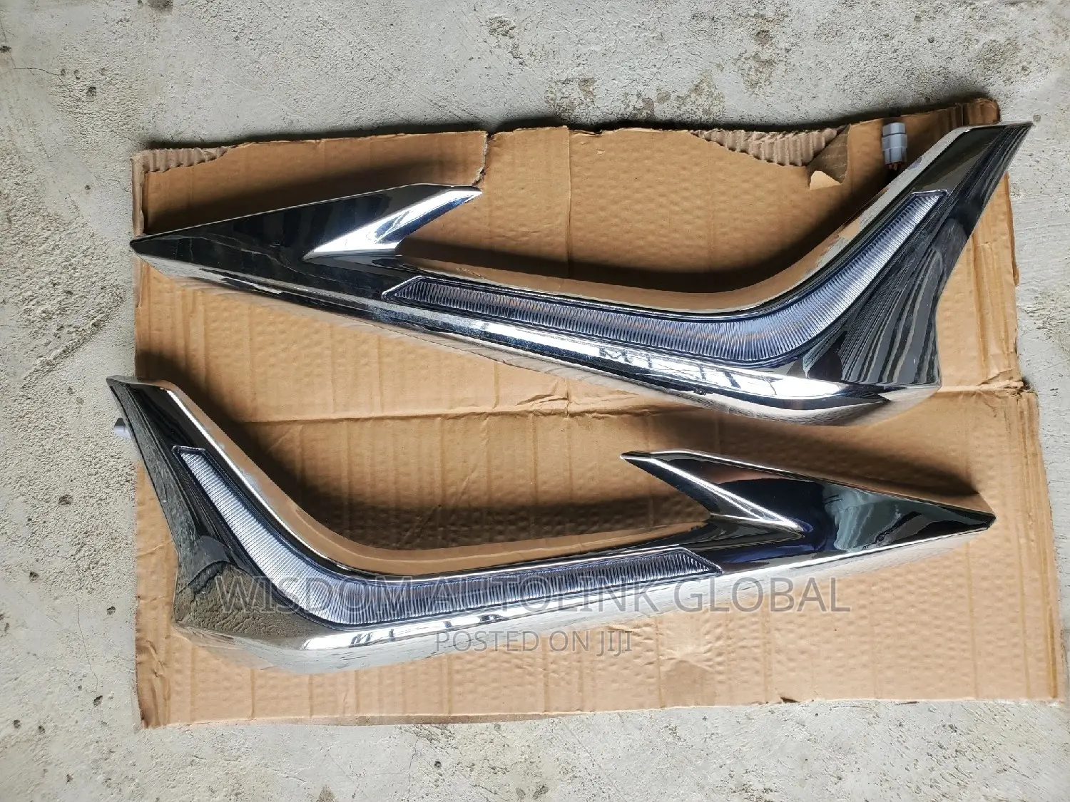 Front Bumper Attachment Chrome Wit Leds For Prado 2018-2021