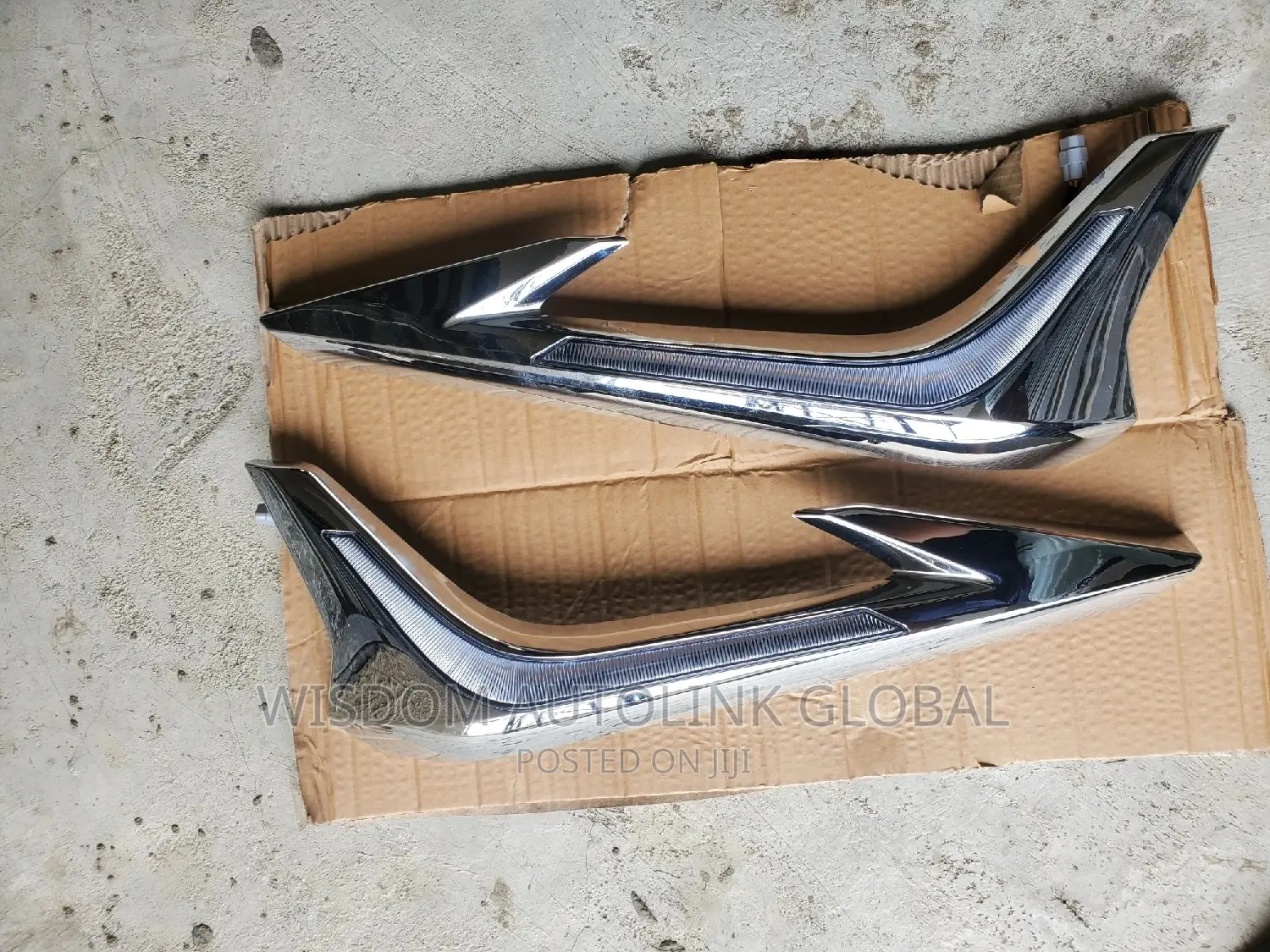 Front Bumper Attachment Chrome Wit Leds For Prado 2018-2021