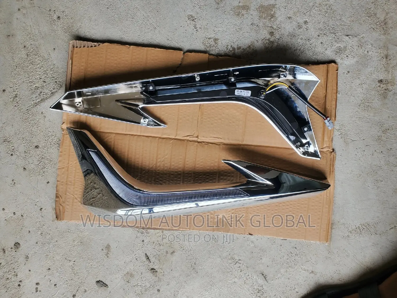 Front Bumper Attachment Chrome Wit Leds For Prado 2018-2021