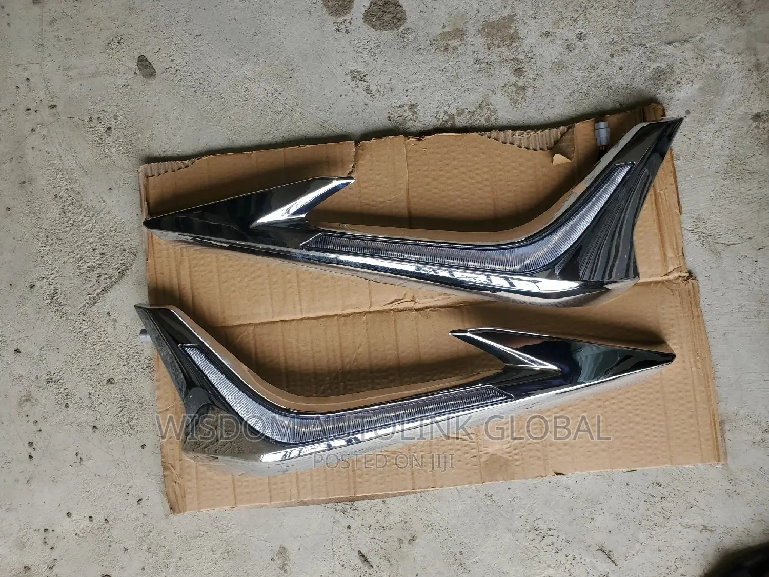 Front Bumper Spoiler Chrome For Land Cruiser Prado With Leds