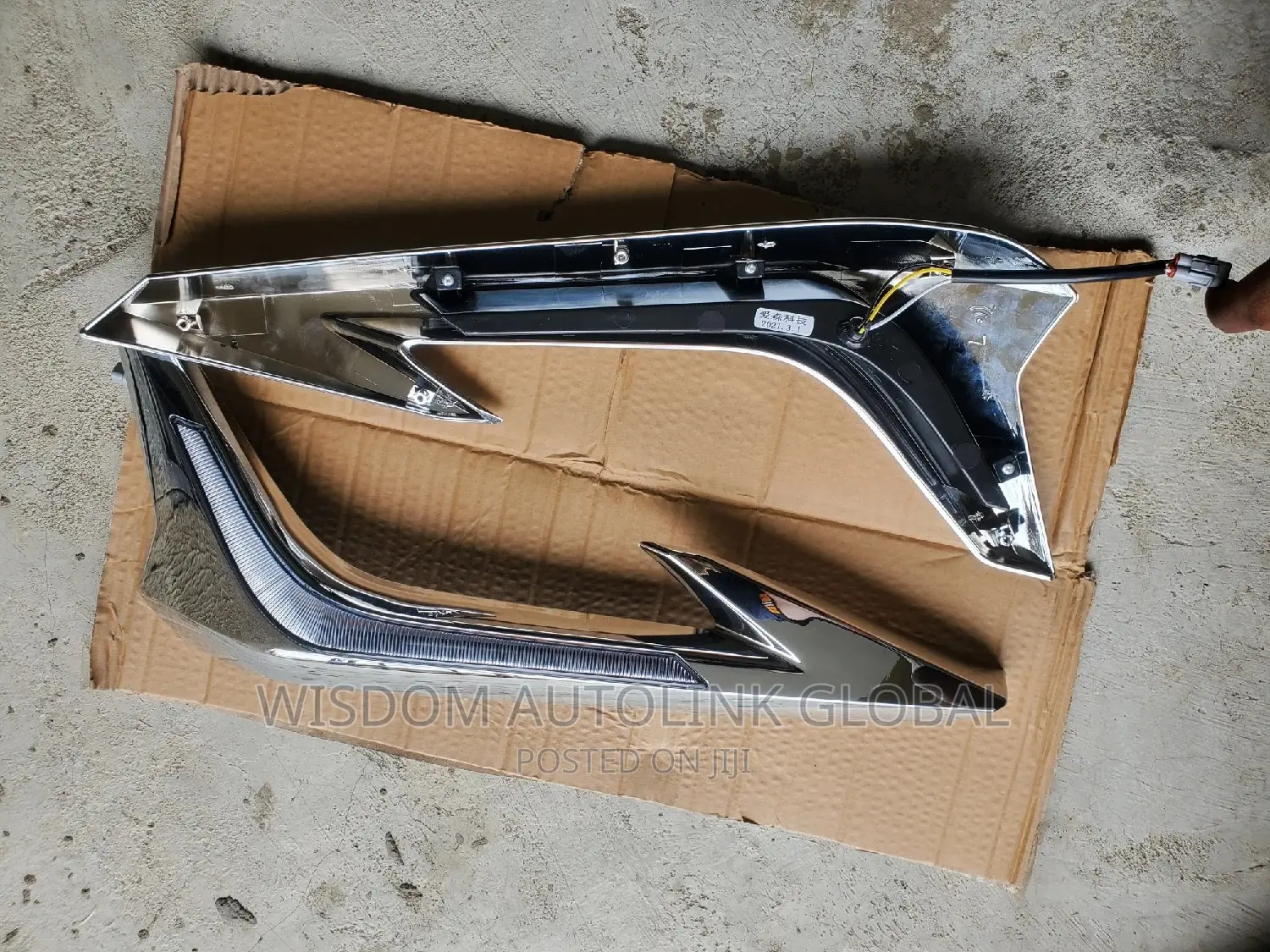 Front Bumper Spoiler Chrome For Land Cruiser Prado With Leds