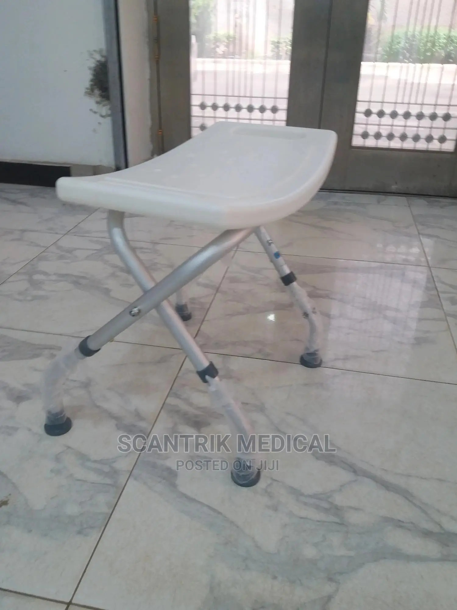 Medical Height Bench Bathroom Stool Seat Bath White