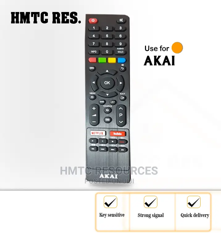 Akai Smart Television Remote Control, With NETFLIX Toggle