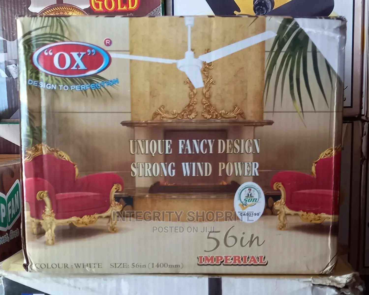 Ox Ceiling Fan Imperial 56" - White