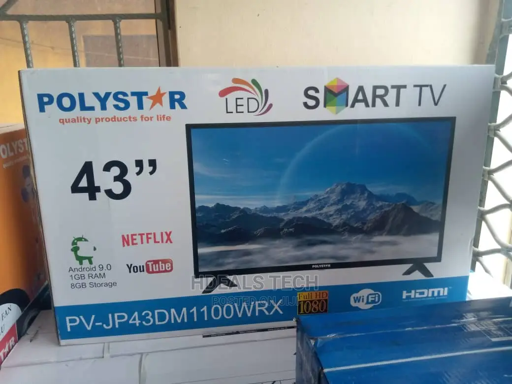 Polystar 43" Smart Led 43 Inch Tv Pv-Jp43dm1100wrx